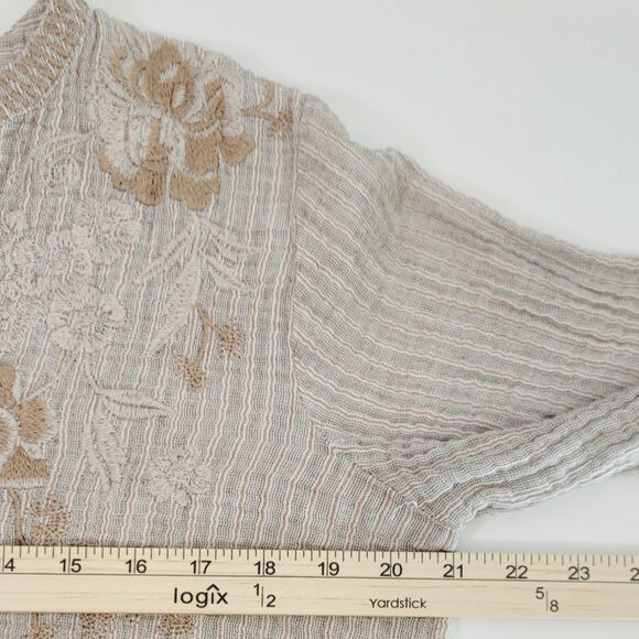 Johnny Was Workshop Voyager Tunic in Stripe, sz Large - Picture 11 of 14